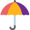 Illustration of a multicoloured umbrella